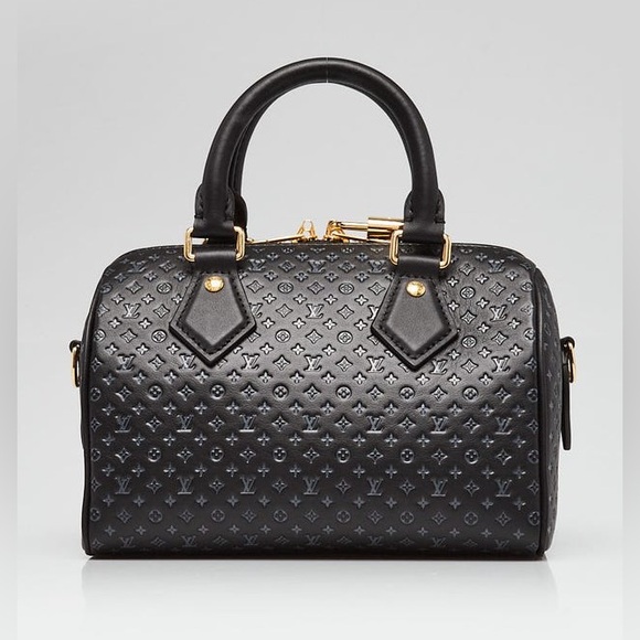 LV  Style Handbags - 🆕Louis Vuitton Style NanoGram Monogram Embossed Leather Speedy Bandouliere 20🆕